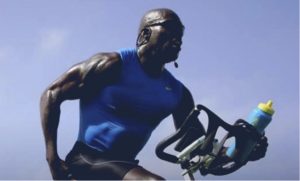 Mel Thomas, a trainer on Ciclozone, an indoor cycling app